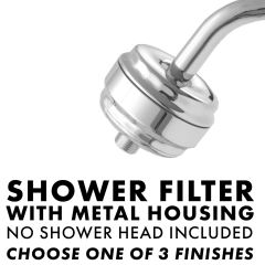 SLIM-LINE SHOWER FILTER AND HOUSING